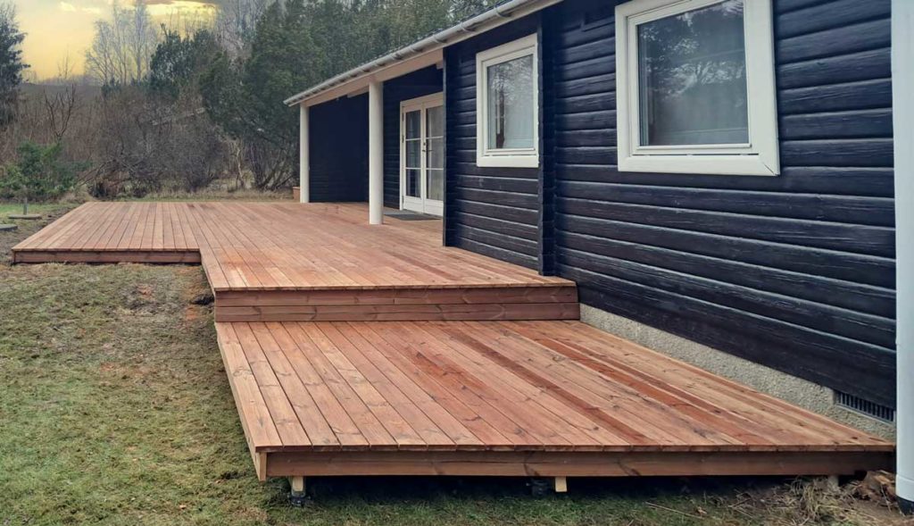 Vejby strand | Sommerhusterrasse i Varmebehandlet thermowood billede 3