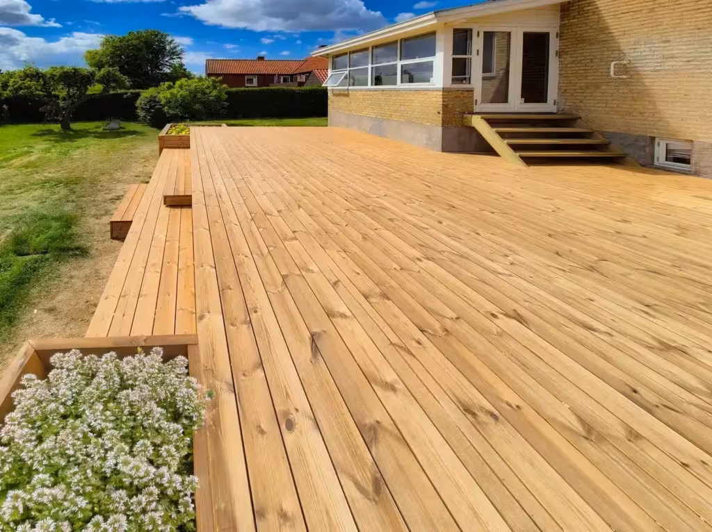 Høj terrasse i Thermowood billede 4